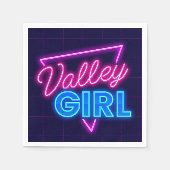 Guardanapo De Papel Neon Valley Girl (Frente)