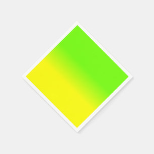 Guardanapo De Papel Neon Verde e Neon Amarelo Ombré Degradê de Cor