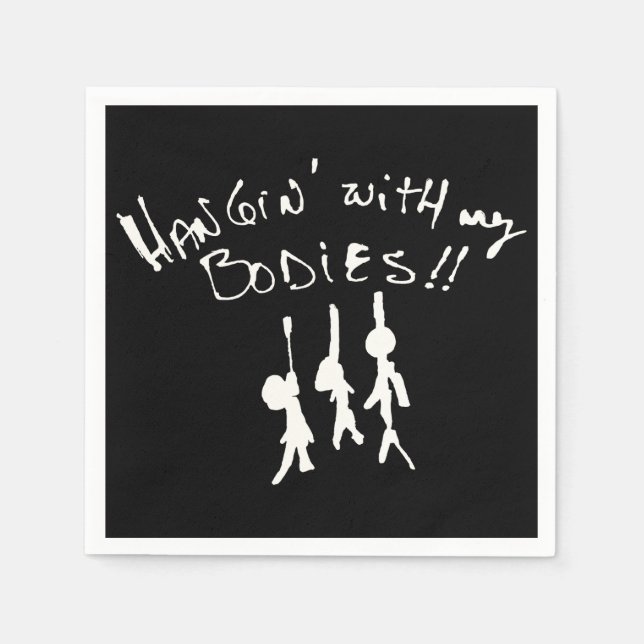 Guardanapo De Papel Neste Halloween estarei enforcando meus corpos! (Frente)