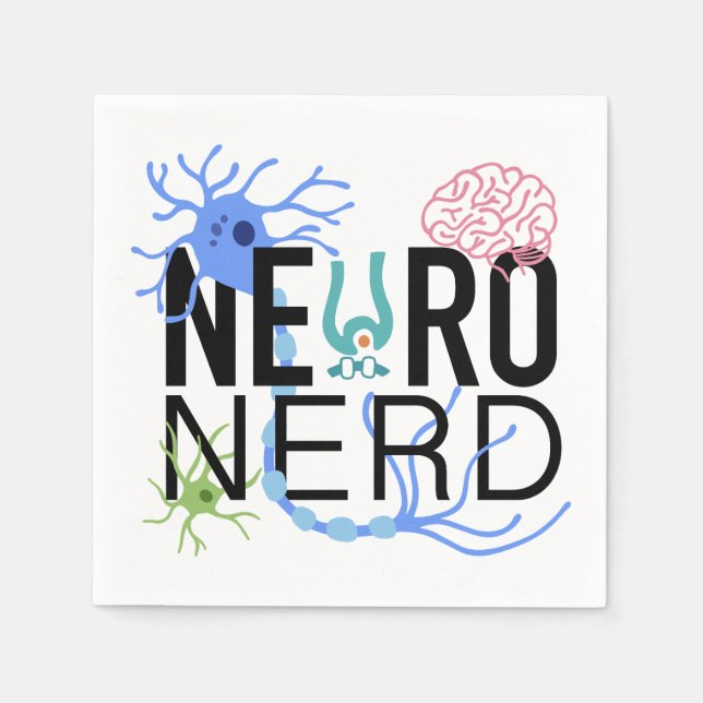 Guardanapo De Papel Neuro Nerd Neurociência (Frente)