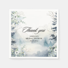 Guardanapo De Papel Neve apaixonada, azul empoeirado Chá de panela de