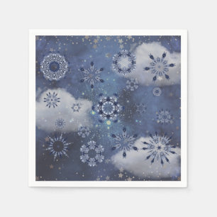 Guardanapo De Papel Neve Azul
