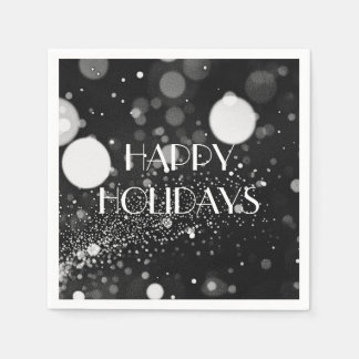 Guardanapo De Papel Neve Bokeh Escura Feliz Natal