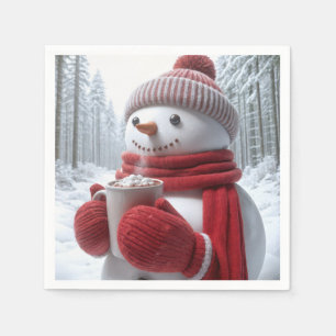 Guardanapo De Papel Neve Com Chocolate Quente