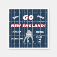 New England Futebol Fan Paper Napkin