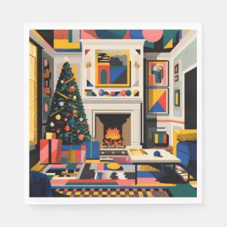Guardanapo De Papel New Wave 1980s Pop Art Christmas Napkins