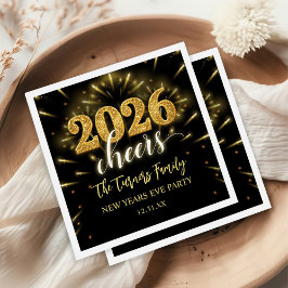 Guardanapo De Papel New Year's Eve 2026 Party Gold & Black