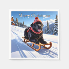 Guardanapo De Papel Newfoundland Dog Christmas