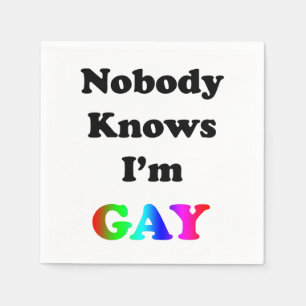 Guardanapo De Papel Ninguém sabe que sou Gay