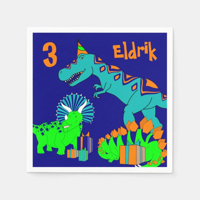 Guardanapo De Papel Ninho de dinossauro (Frente)