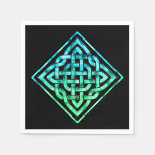 Guardanapo De Papel Nó Celta - Azul Diamante Verde