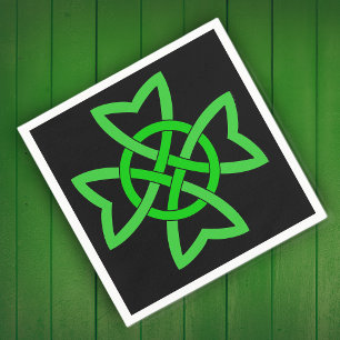Guardanapo De Papel Nó celta verde irlandês