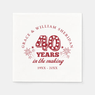 Guardanapo De Papel No Fazer 40º Aniversário de Casamento