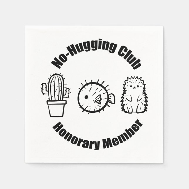 Guardanapo De Papel No Hugging Club (Frente)