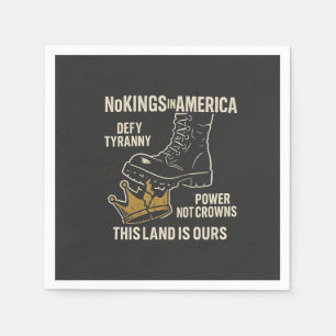 Guardanapo De Papel No Kings in America Anti-Trump 4 de julho