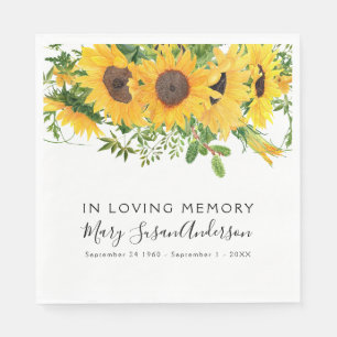 Guardanapo De Papel No Loving Memory Floral Funeral Memorial Acordar