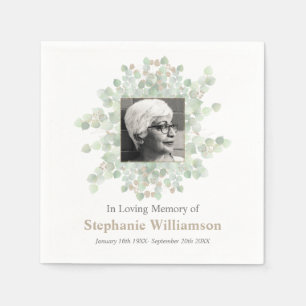 Guardanapo De Papel No Loving Memory Funeral Memorial Eucalyptus Acord
