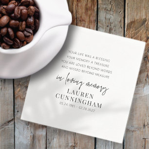 Guardanapo De Papel No Loving Memory Memorial Modern Simple Cote