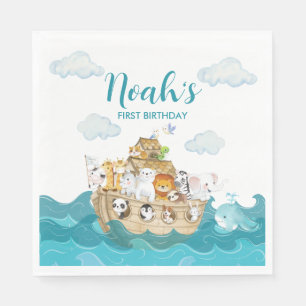Guardanapo De Papel Noah's Ark Birthday Napkins