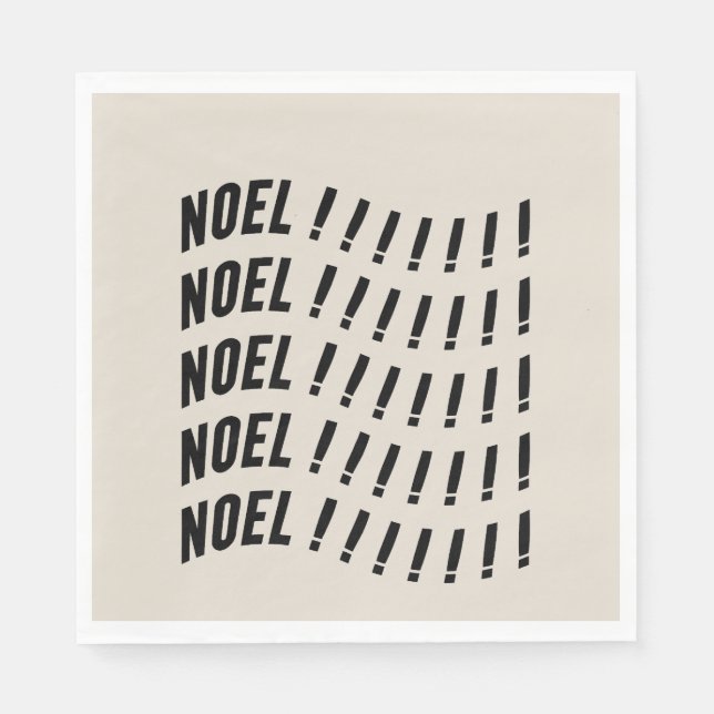 Guardanapo De Papel Noel Typography (Frente)