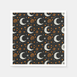 Guardanapo De Papel Noite Caprichosa Céu Lua Crescente Halloween 