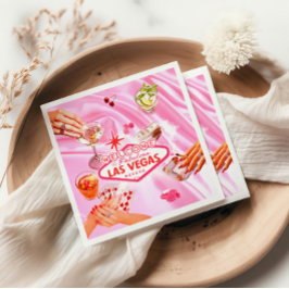 Guardanapo De Papel Noite das Garotas de Pôquer de Las Vegas Rosa