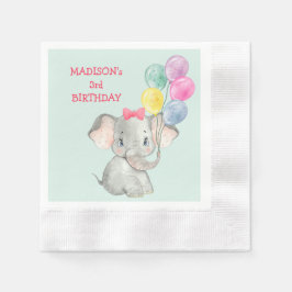 Guardanapo De Papel Noite de Balões do Partido Elefante Bonito