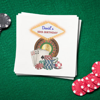 Guardanapo De Papel Noite de Casino de Vegas de Aniversário / Despedid
