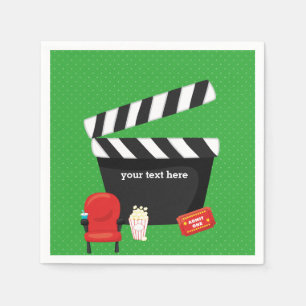 Guardanapo De Papel Noite de cinema * escolha a cor do fundo