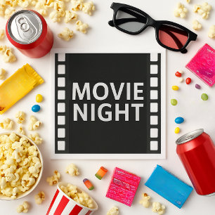 Guardanapo De Papel Noite de Cinema    Filme Preto e Branco 