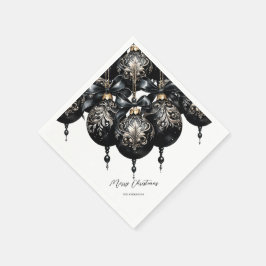 Guardanapo De Papel Noite elegante de preto e ouro, luxo de Natal