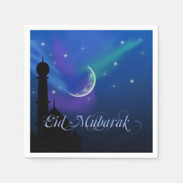 Guardanapo De Papel Noite Mágica de Eid - Papel de Saudação Islâmico N