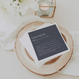 Guardanapo De Papel Noite Simples Boho Trivia Fatos Divertidos Casamen