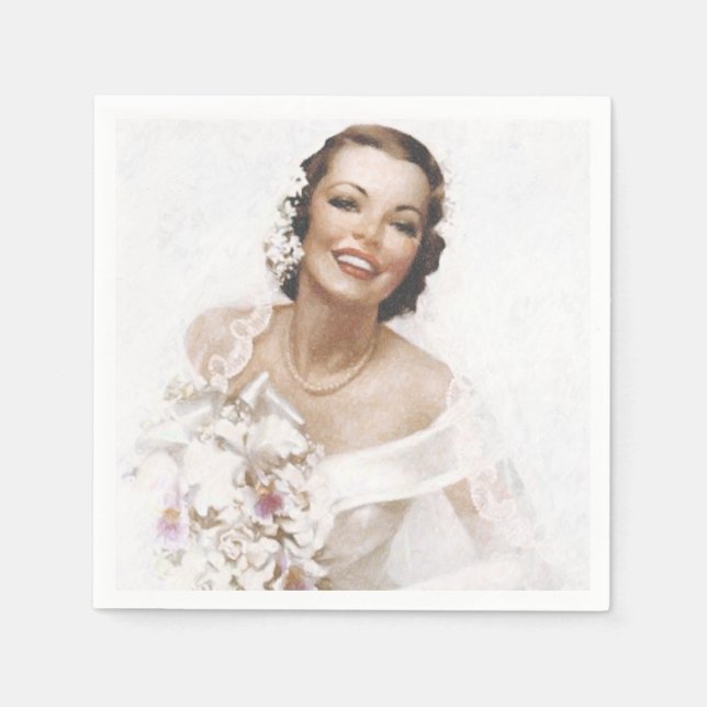 Guardanapo De Papel Noiva Antiga e Bonita (Frente)