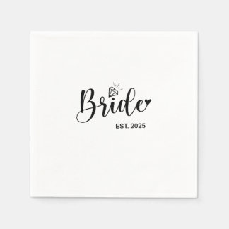 Guardanapo De Papel Noiva Anúncio de Casamento de Primavera de 2025 Ca