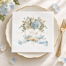 Noiva Azul Francês Hortênsia Brasão Casamento