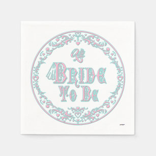 Guardanapo De Papel Noiva De Estar Com Véu, Rico Rosa - Vintage Teal