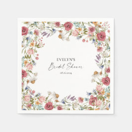 Guardanapo De Papel Noiva de Flores Silvestres