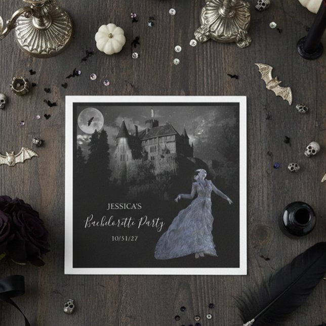 Guardanapo De Papel Noiva de Frankenstein Bachelorette Halloween (Criador carregado)