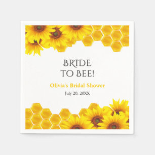 Guardanapo De Papel Noiva de Mel Amarelo Favo de Abelha Chá de Noiva 