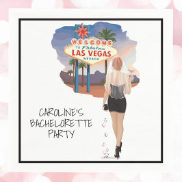 Guardanapo De Papel Noiva do Cabelo Vermelho de Las Vegas Bachelorette