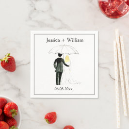 Guardanapo De Papel Noiva e Casamento Elegante Moderno e Russo