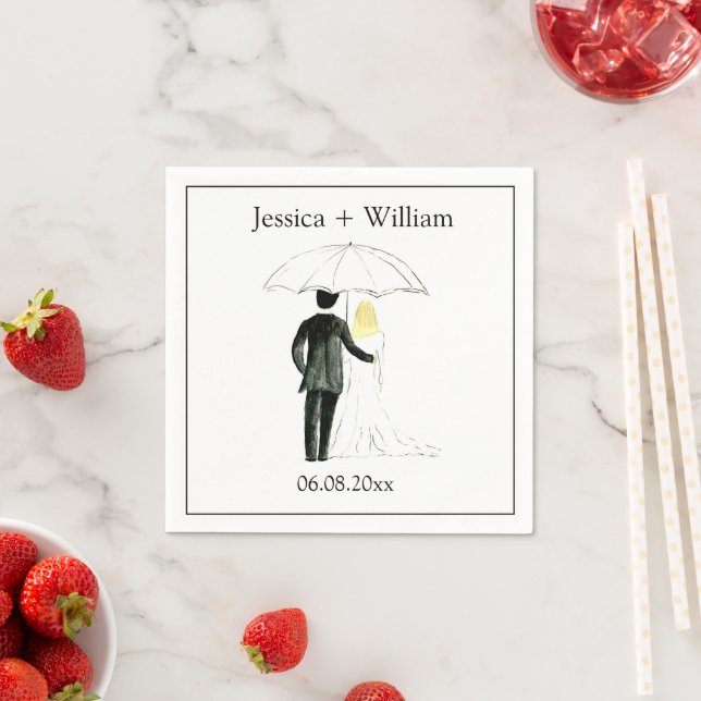 Guardanapo De Papel Noiva e Casamento Elegante Moderno e Russo (Insitu)