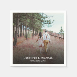 Guardanapo De Papel Noiva elegante moderna e casamento com fotos do no