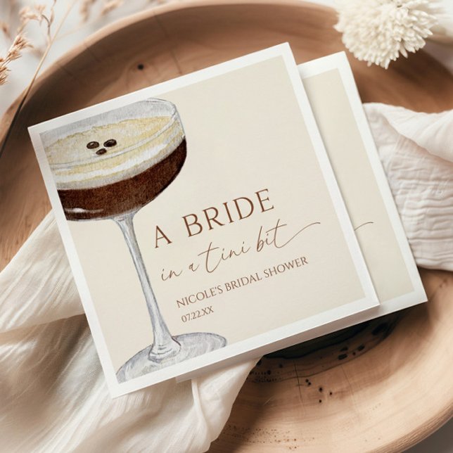 Guardanapo De Papel Noiva Em Um Pouco De Martini de Expresso Bridal Sh (Criador carregado)