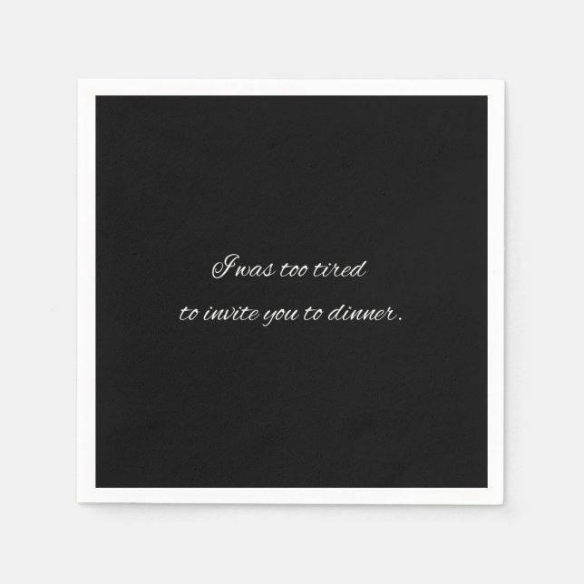 Guardanapo De Papel Noiva engraçada festa negra (Frente)