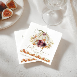 Guardanapo De Papel Noiva Floral de Abóbora de Se Apaixonar
