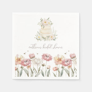 Guardanapo De Papel Noiva Floral para Bee Chá de panela Napkins