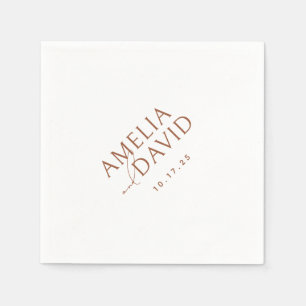 Guardanapo De Papel Noiva Minimalista Moderna e Nomes de Grupo