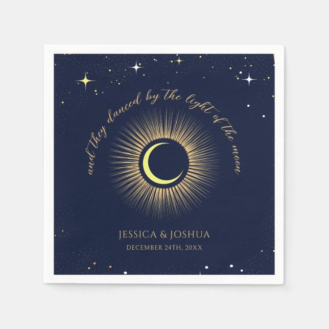 Guardanapo De Papel Noiva Mística Noturna Estelar Celestial (Frente)